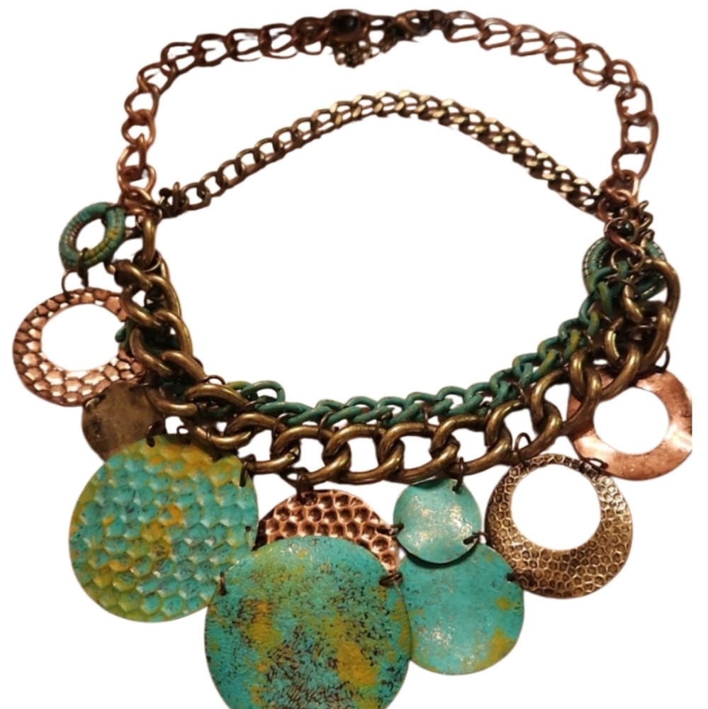Unusual vintage statement necklace.